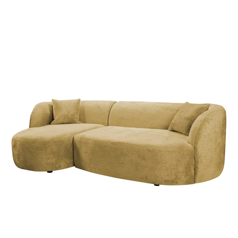 Rylian 3-seters sofa med divan, sennepsgul
