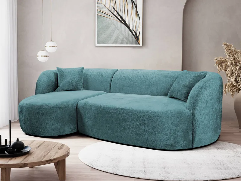Rylian 3-seters sofa med divan - turkis - Møbler - Sofaer - Hjørnesofaer - Hjørnesofa med divan