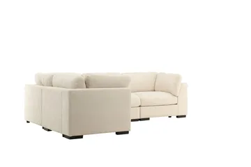 Salerno 4-seter L-formet Hjørnesofa i Stoff - Beige - Møbler - Sofaer - Hjørnesofaer
