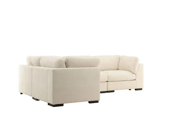 Salerno 4-seter L-formet Hjørnesofa i Stoff - Beige - Møbler - Sofaer - Hjørnesofaer