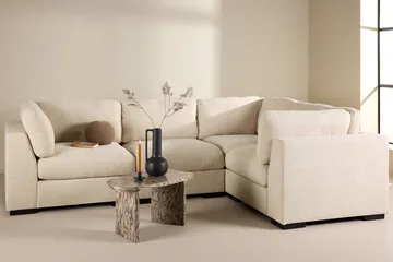 Salerno 4-seter L-formet Hjørnesofa i Stoff - Beige - Møbler - Sofaer - Hjørnesofaer