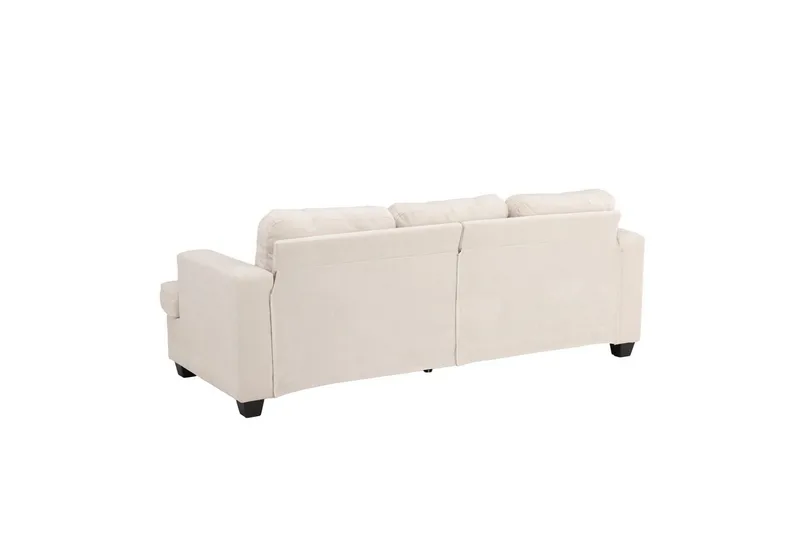 Sani Myk 3-seters Sofa 214 cm Bred i Chenillestoff - Lys Beige - Møbler - Sofaer - 3 seter sofa