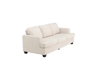 Sani Myk 3-seters Sofa 214 cm Bred i Chenillestoff - Lys Beige - Møbler - Sofaer - 3 seter sofa