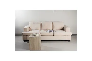 Sani Myk 3-seters Sofa 214 cm Bred i Chenillestoff - Lys Beige - Møbler - Sofaer - 3 seter sofa