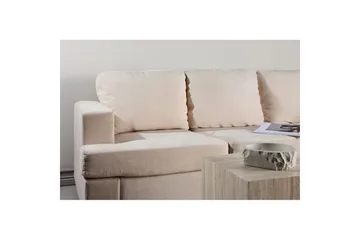 Sani Myk 3-seters Sofa 214 cm Bred i Chenillestoff - Lys Beige - Møbler - Sofaer - 3 seter sofa