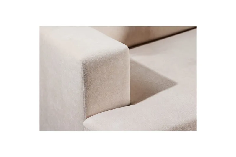 Sani Myk 3-seters Sofa 214 cm Bred i Chenillestoff - Lys Beige - Møbler - Sofaer - 3 seter sofa