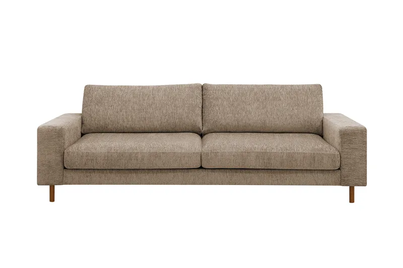 Scandi Djup 4-seters sofa i chenille, Brun