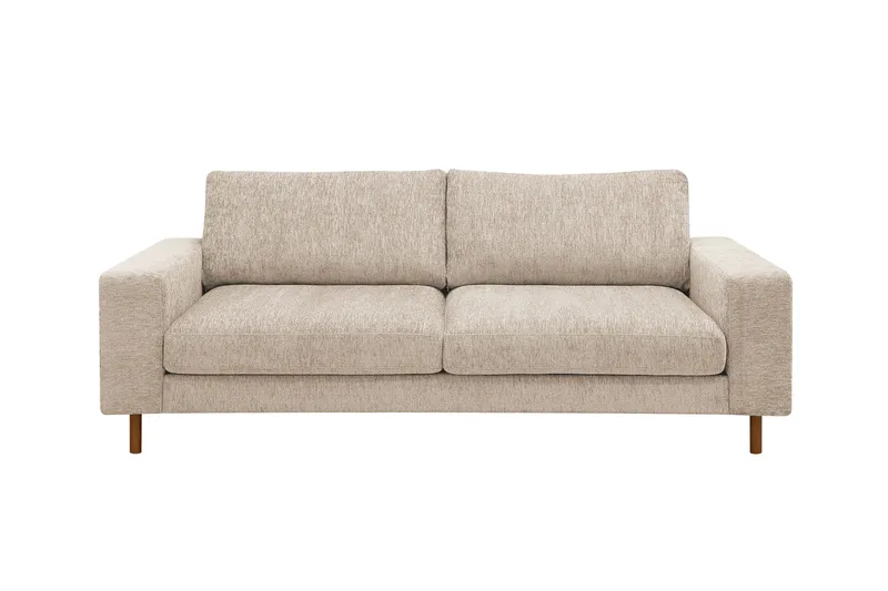 Scandi dyp 3-seters sofa i chenille, Beige