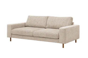 Scandi dyp 3-seters sofa i chenille - Beige - Møbler - Sofaer - 3 seter sofa