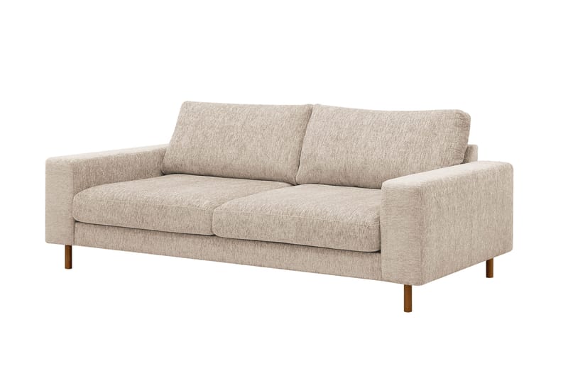 Scandi dyp 3-seters sofa i chenille - Beige - Møbler - Sofaer - 3 seter sofa