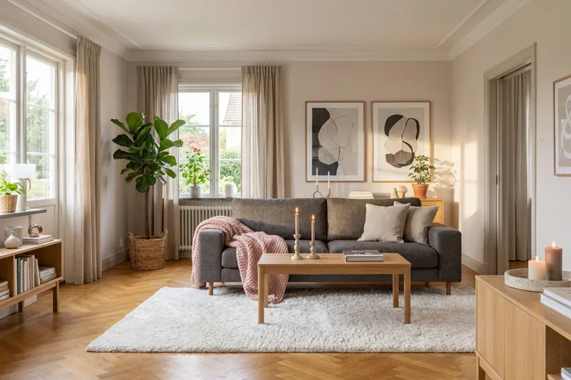 Scandi dyp 3-seters sofa i chenille - Grå - Møbler - Sofaer - Fløyelssofaer