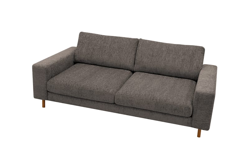 Scandi dyp 3-seters sofa i chenille - Grå - Møbler - Sofaer - Fløyelssofaer