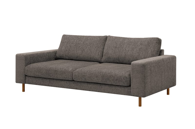 Scandi dyp 3-seters sofa i chenille - Grå - Møbler - Sofaer - Fløyelssofaer