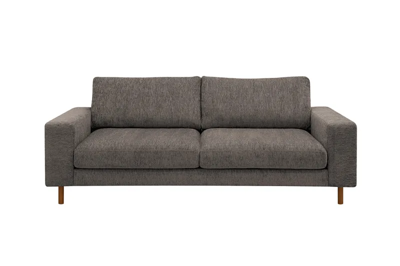 Scandi dyp 3-seters sofa i chenille, Grå