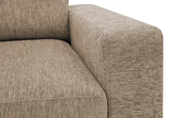 Scandi dyp 3-seters sofa i chenille - Mørk beige - Møbler - Sofaer - Fløyelssofaer
