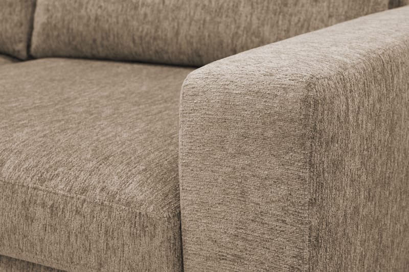 Scandi dyp 3-seters sofa i chenille - Mørk beige - Møbler - Sofaer - Fløyelssofaer