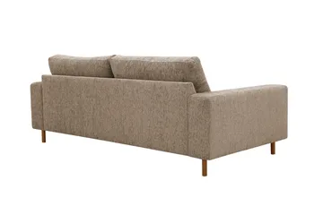 Scandi dyp 3-seters sofa i chenille - Mørk beige - Møbler - Sofaer - Fløyelssofaer