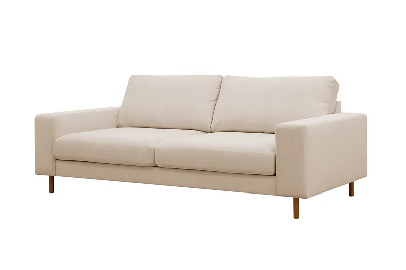 Scandi dyp 3-seters sofa i Kordfløyel - Beige - Møbler - Sofaer - 3 seter sofa