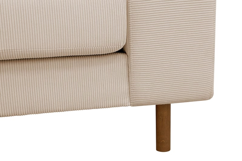 Scandi dyp 3-seters sofa i Kordfløyel - Beige - Møbler - Sofaer - 3 seter sofa