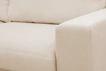 Scandi dyp 3-seters sofa i Kordfløyel - Beige - Møbler - Sofaer - 3 seter sofa