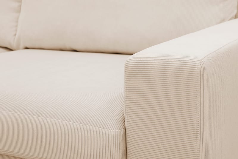 Scandi dyp 3-seters sofa i Kordfløyel - Beige - Møbler - Sofaer - 3 seter sofa