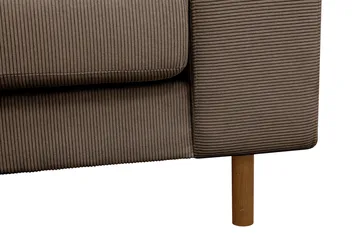 Scandi dyp 3-seters sofa i Kordfløyel - Brun - Møbler - Sofaer - 3 seter sofa