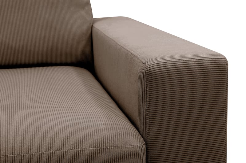 Scandi dyp 3-seters sofa i Kordfløyel - Brun - Møbler - Sofaer - 3 seter sofa