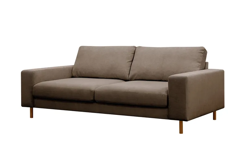 Scandi dyp 3-seters sofa i Kordfløyel - Brun - Møbler - Sofaer - 3 seter sofa