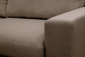 Scandi dyp 3-seters sofa i Kordfløyel - Brun - Møbler - Sofaer - 3 seter sofa