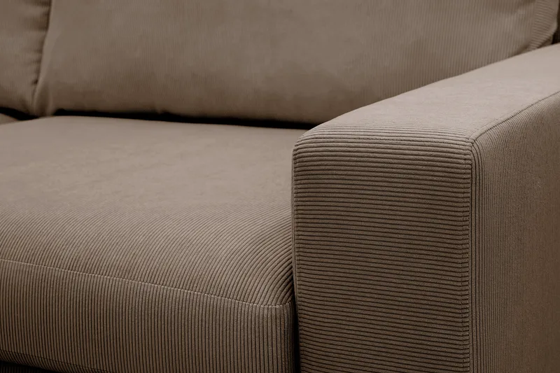 Scandi dyp 3-seters sofa i Kordfløyel - Brun - Møbler - Sofaer - 3 seter sofa