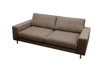 Scandi dyp 3-seters sofa i Kordfløyel - Brun - Møbler - Sofaer - 3 seter sofa