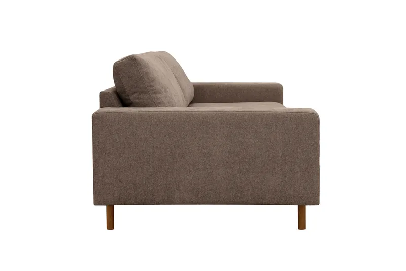 Scandi dyp 3-seters sofa i stoff - Mørkebrun - Møbler - Sofaer - 3 seter sofa