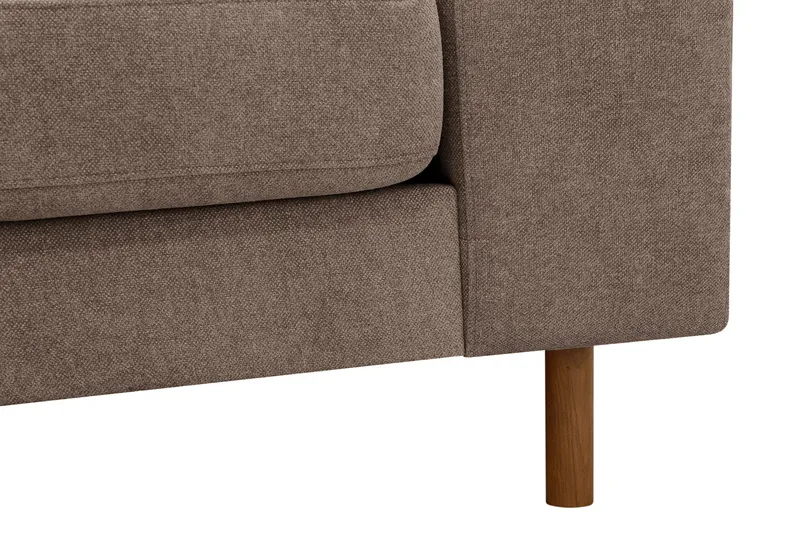 Scandi dyp 3-seters sofa i stoff - Mørkebrun - Møbler - Sofaer - 3 seter sofa