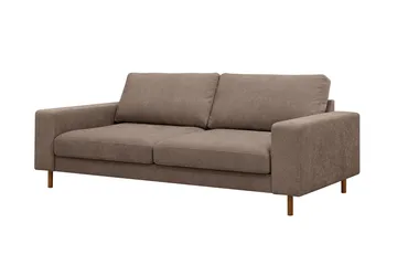 Scandi dyp 3-seters sofa i stoff - Mørkebrun - Møbler - Sofaer - 3 seter sofa