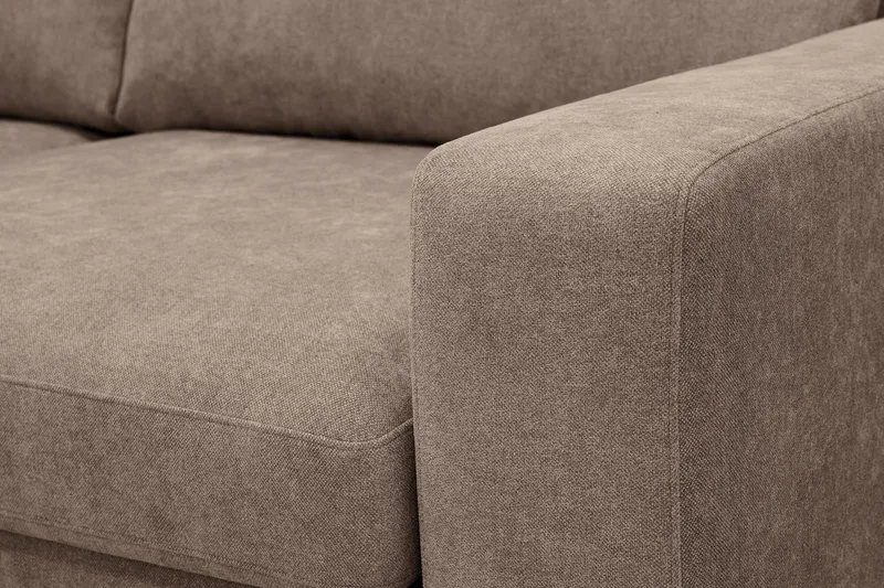 Scandi dyp 3-seters sofa i stoff - Mørkebrun - Møbler - Sofaer - 3 seter sofa