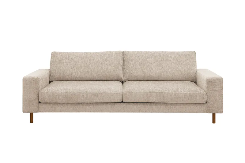 Scandi Dyp 4-seters sofa i chenille, Beige