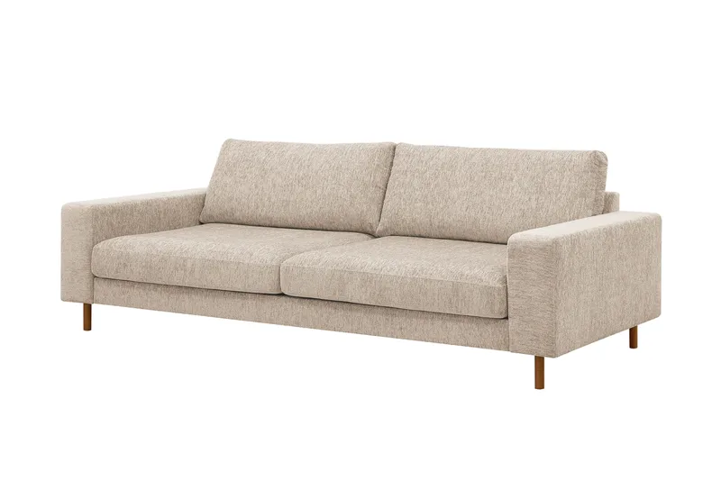Scandi Dyp 4-seters sofa i chenille - Beige - Møbler - Sofaer - 4 seter sofa
