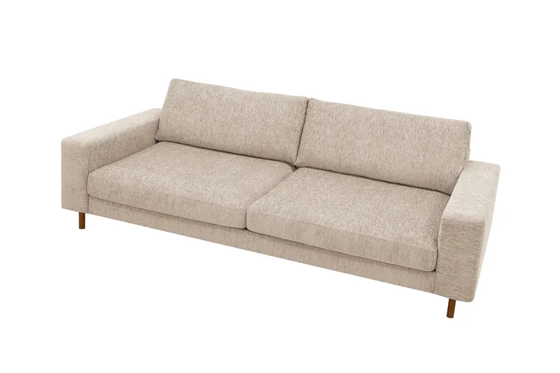 Scandi Dyp 4-seters sofa i chenille - Beige - Møbler - Sofaer - 4 seter sofa