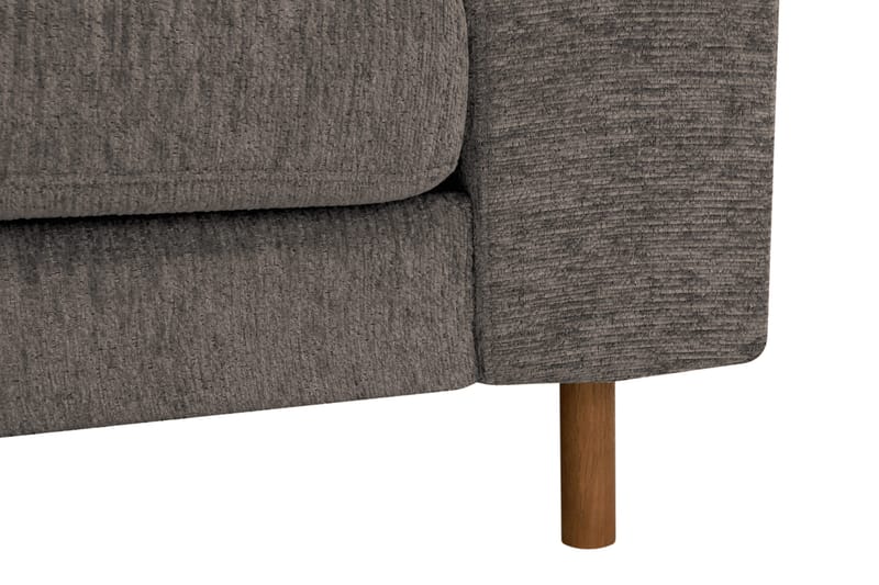 Scandi Dyp 4-seters sofa i chenille - Grå - Møbler - Sofaer - 4 seter sofa