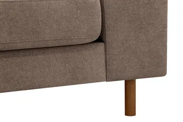 Scandi Dyp 4-seters sofa i stoff - Mørkebrun - Møbler - Sofaer - 4 seter sofa