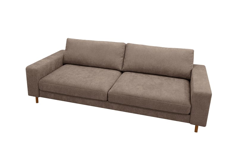 Scandi Dyp 4-seters sofa i stoff - Mørkebrun - Møbler - Sofaer - 4 seter sofa