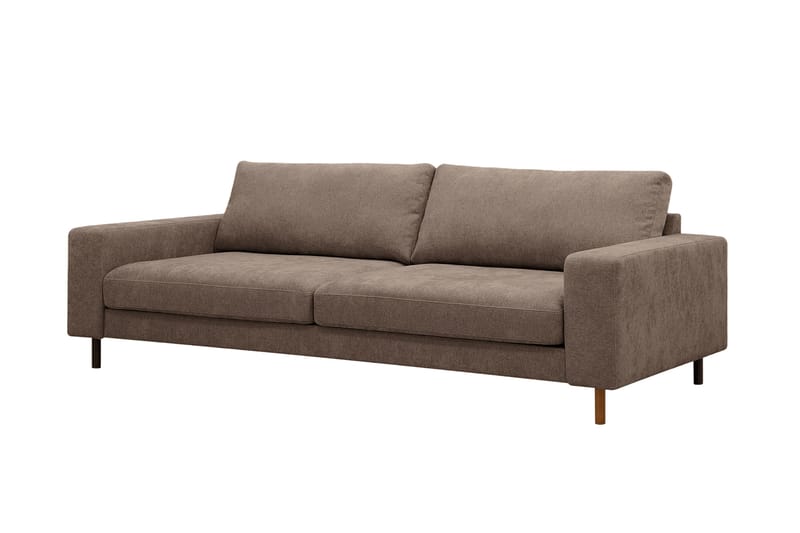 Scandi Dyp 4-seters sofa i stoff - Mørkebrun - Møbler - Sofaer - 4 seter sofa