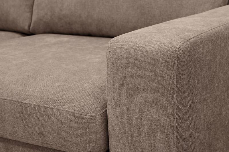 Scandi Dyp 4-seters sofa i stoff - Mørkebrun - Møbler - Sofaer - 4 seter sofa