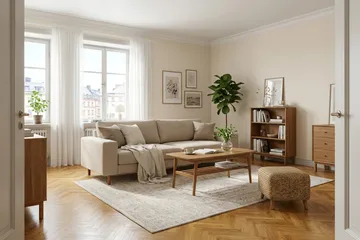 Scandi Dyp 4-seters sofa i stoff - Møbler - Sofaer - 4 seter sofa