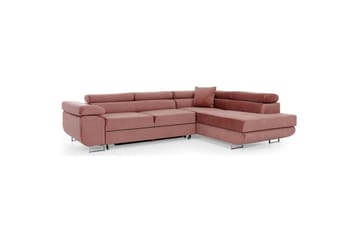 Seksjon Eltap Anton 272x203x85 cm - Monolith 63, Rosa, Høyre - Møbler - Sofaer - Fløyelssofaer
