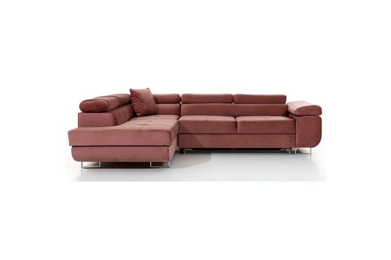 Seksjon Eltap Anton 272x203x85 cm - Monolith 63, Rosa, Venstre - Møbler - Sofaer - Fløyelssofaer