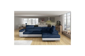 Seksjon Eltap Anton 272x203x85 cm - Monolith 77, Monolith 84, Blå, Lysegrå, Høyre - Møbler - Sofaer - Fløyelssofaer