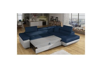 Seksjon Eltap Anton 272x203x85 cm - Monolith 77, Monolith 84, Blå, Lysegrå, Høyre - Møbler - Sofaer - Fløyelssofaer