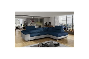 Seksjon Eltap Anton 272x203x85 cm - Monolith 77, Monolith 84, Blå, Lysegrå, Høyre - Møbler - Sofaer - Fløyelssofaer