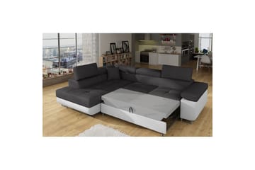 Seksjon Eltap Anton 272x203x85 cm - Sawana 05, Soft 17, Grå, Hvit, Venstre - Møbler - Sofaer - Skinnsofaer